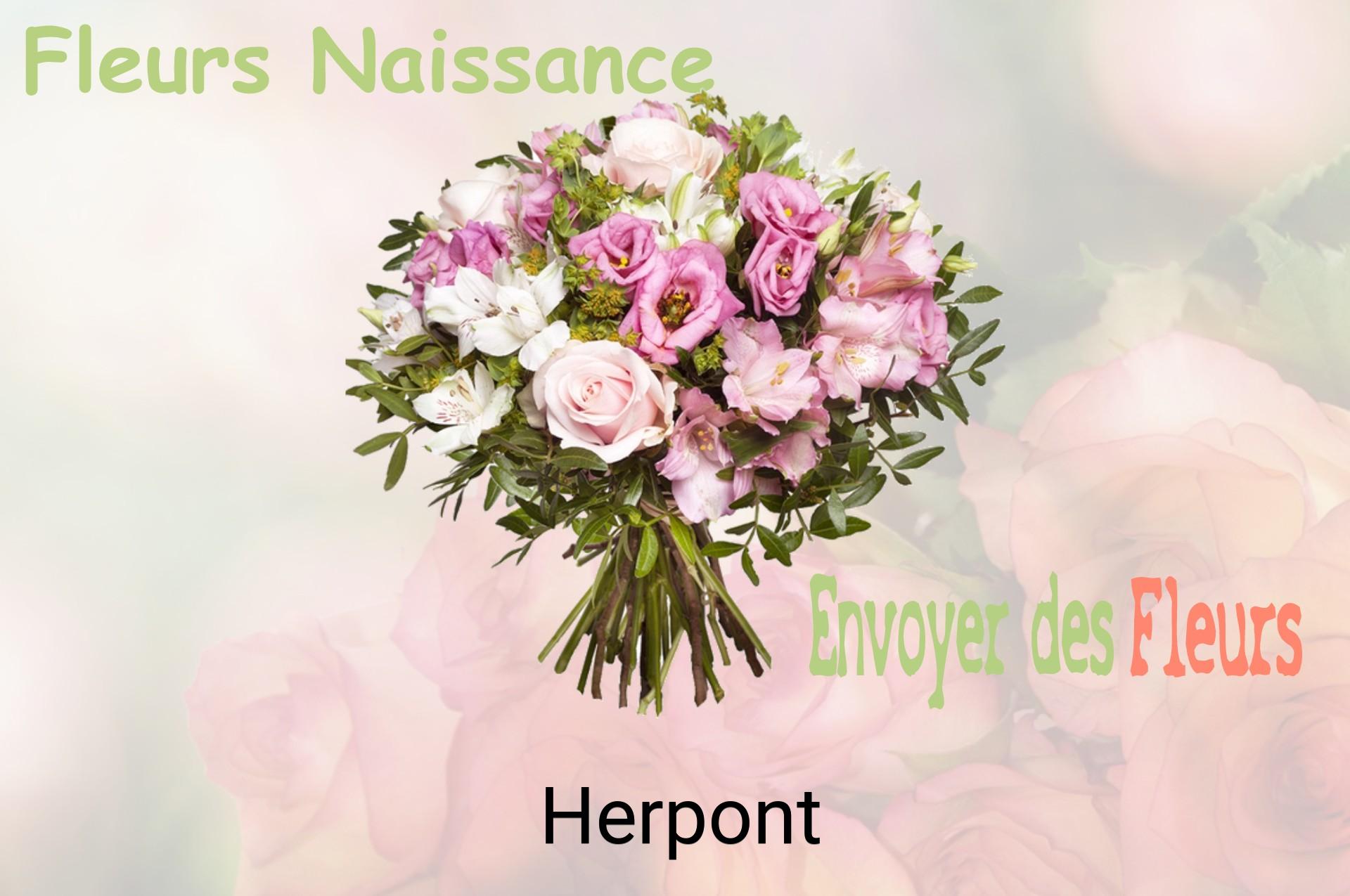 Bouquet de fleurs de naissance livré à Herpont